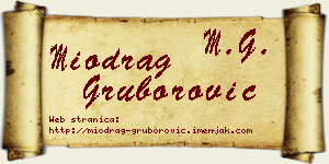 Miodrag Gruborović vizit kartica